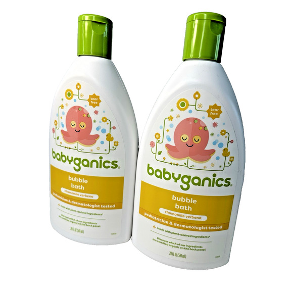 Babyganics Bubble Bath Chamomile Verbena Tear Free 2 - 20oz. bottles - Picture 2 of 5